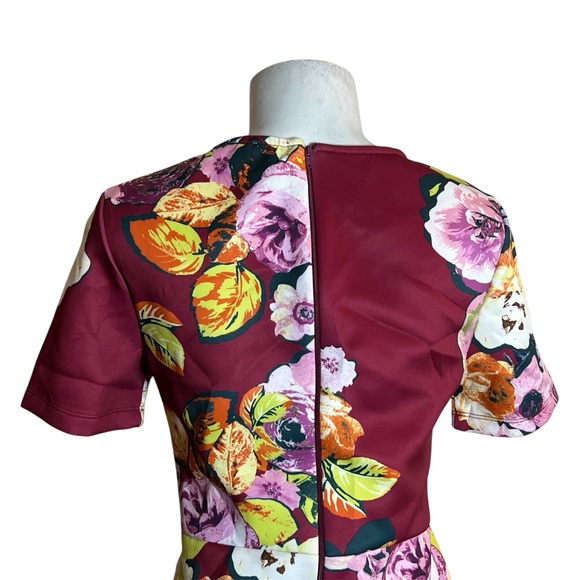 ASOS Sheath Dress Floral Short Sleeve Size 6 Floral Cottagecore Summer Coquette - Picture 5 of 7